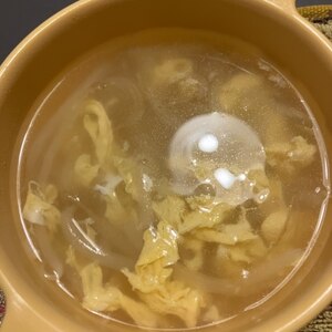 簡単！(^^)もやしとキムチのピリ辛かき玉スープ♪